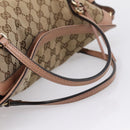 GUCCI GG Canvas Hand Bag 2way Beige Gold 353120 Auth ep16353-7