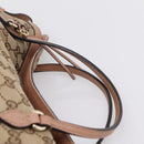 GUCCI GG Canvas Hand Bag 2way Beige Gold 353120 Auth ep16353-8