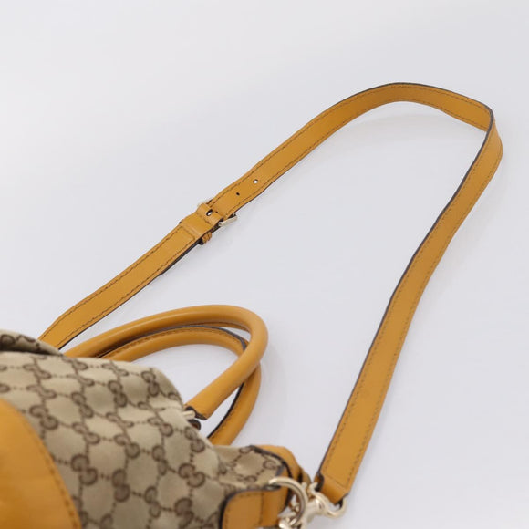 GUCCI GG Canvas Hand Bag 2way Beige Gold 247902 Auth ep16354