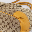 GUCCI GG Canvas Hand Bag 2way Beige Gold 247902 Auth ep16354-12