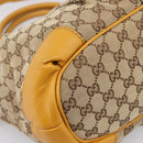 GUCCI GG Canvas Hand Bag 2way Beige Gold 247902 Auth ep16354-13