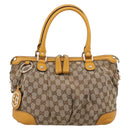GUCCI GG Canvas Hand Bag 2way Beige Gold 247902 Auth ep16354-2