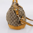 GUCCI GG Canvas Hand Bag 2way Beige Gold 247902 Auth ep16354-4