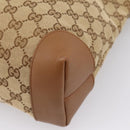 GUCCI GG Canvas Shoulder Bag Beige Silver 308930 Auth ep16355A-12