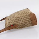 GUCCI GG Canvas Shoulder Bag Beige Silver 308930 Auth ep16355A-4