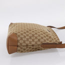 GUCCI GG Canvas Shoulder Bag Beige Silver 308930 Auth ep16355A-5