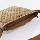 GUCCI GG Canvas Shoulder Bag Beige Silver 308930 Auth ep16355A-6