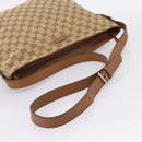GUCCI GG Canvas Shoulder Bag Beige Silver 308930 Auth ep16355A-7