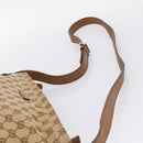 GUCCI GG Canvas Shoulder Bag Beige Silver 308930 Auth ep16355A-8