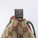 GUCCI GG Canvas Web Sherry Line Tote Bag Beige 155524 Auth ep16356A-9