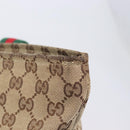 GUCCI GG Canvas Web Sherry Line Tote Bag Beige 155524 Auth ep16356A-10
