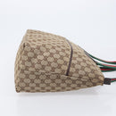 GUCCI GG Canvas Web Sherry Line Tote Bag Beige 155524 Auth ep16356A-3