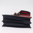 GUCCI Bamboo Dionysus Hand Bag Leather Navy Gold 448075 Auth ep16359V-5