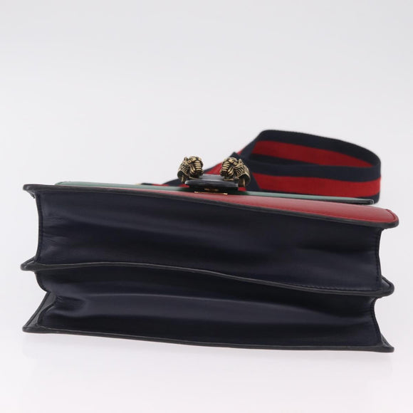 GUCCI Bamboo Dionysus Hand Bag Leather Navy Gold 448075 Auth ep16359V