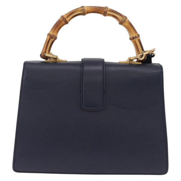 GUCCI Bamboo Dionysus Hand Bag Leather Navy Gold 448075 Auth ep16359V