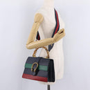 GUCCI Bamboo Dionysus Hand Bag Leather Navy Gold 448075 Auth ep16359V-34