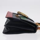 GUCCI Bamboo Dionysus Hand Bag Leather Navy Gold 448075 Auth ep16359V-3