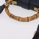 GUCCI Bamboo Dionysus Hand Bag Leather Navy Gold 448075 Auth ep16359V-7