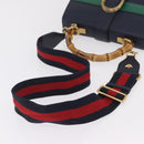GUCCI Bamboo Dionysus Hand Bag Leather Navy Gold 448075 Auth ep16359V-8