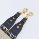 Christian Dior Trotter Canvas Shoulder Strap 37"" Navy Gold Silver Auth ep16365-6