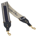 Christian Dior Trotter Canvas Shoulder Strap 36.6"" Navy Gold Auth ep16366-1