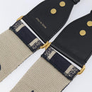 Christian Dior Trotter Canvas Shoulder Strap 36.6"" Navy Gold Auth ep16366-10