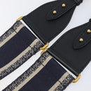 Christian Dior Trotter Canvas Shoulder Strap 36.6"" Navy Gold Auth ep16366-6