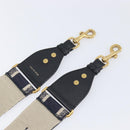 Christian Dior Trotter Canvas Shoulder Strap 36.6"" Navy Gold Auth ep16366-7