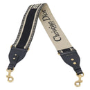 Christian Dior Trotter Canvas Shoulder Strap 36.6"" Navy Gold Auth ep16367-3