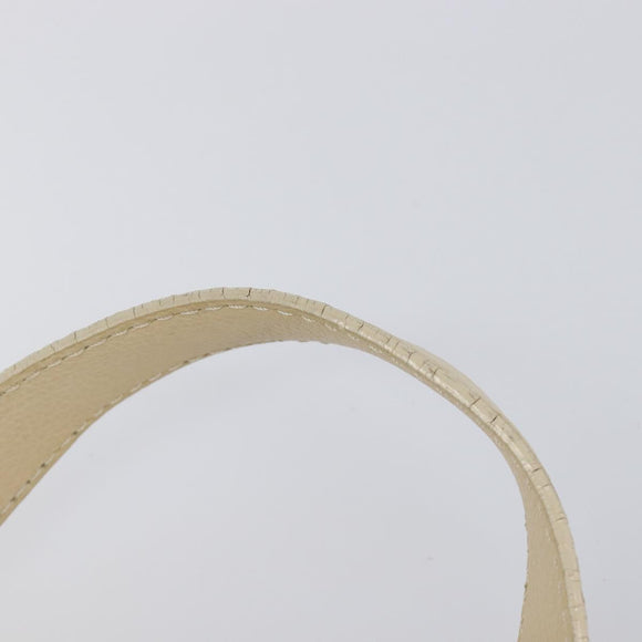 CELINE Hand Bag Leather Beige Gold Auth ep16369A