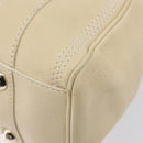 CELINE Hand Bag Leather Beige Gold Auth ep16369A-14