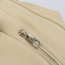 CELINE Hand Bag Leather Beige Gold Auth ep16369A-17