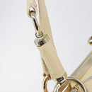 CELINE Hand Bag Leather Beige Gold Auth ep16369A-21
