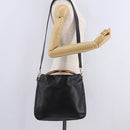 GUCCI Bamboo Hand Bag Leather 2way Black Gold 001 1638 Auth ep16370-23