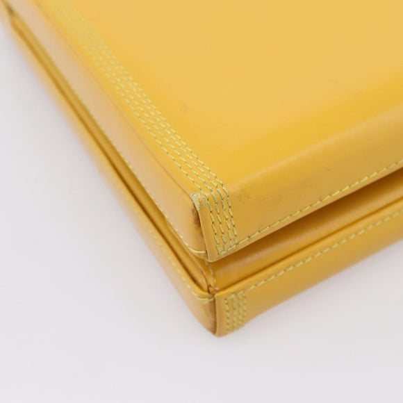 LOEWE Hand Bag Leather Yellow Gold Auth ep16372
