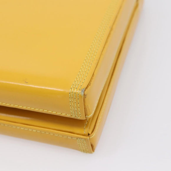 LOEWE Hand Bag Leather Yellow Gold Auth ep16372