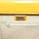 LOEWE Hand Bag Leather Yellow Gold Auth ep16372-18