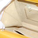 LOEWE Hand Bag Leather Yellow Gold Auth ep16372-20