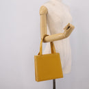 LOEWE Hand Bag Leather Yellow Gold Auth ep16372-24