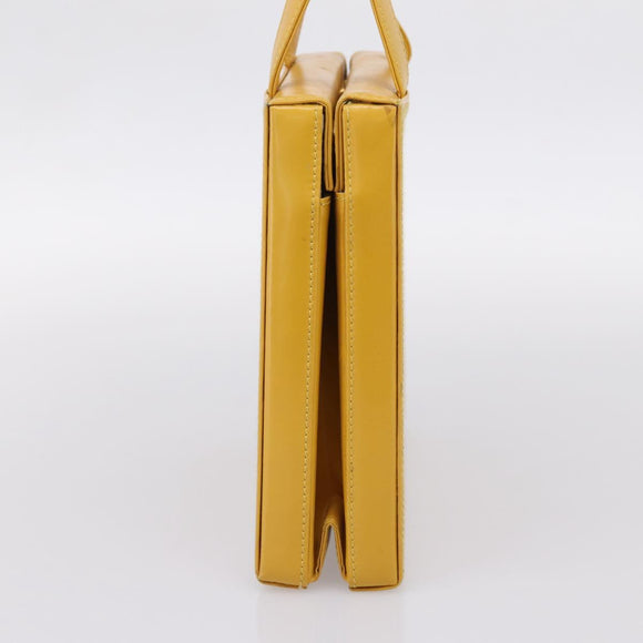 LOEWE Hand Bag Leather Yellow Gold Auth ep16372