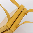 LOEWE Hand Bag Leather Yellow Gold Auth ep16372-6