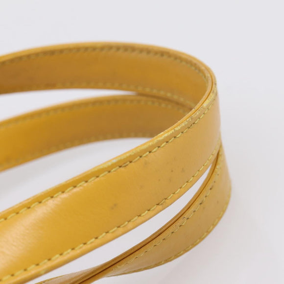 LOEWE Hand Bag Leather Yellow Gold Auth ep16372