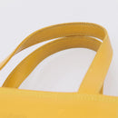 LOEWE Hand Bag Leather Yellow Gold Auth ep16372-9
