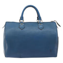 LOUIS VUITTON Epi Speedy 30 Hand Bag Toledo Blue M43005 LV Auth ep16377-13