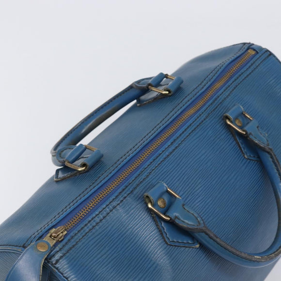 LOUIS VUITTON Epi Speedy 30 Hand Bag Toledo Blue M43005 LV Auth ep16377