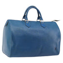 LOUIS VUITTON Epi Speedy 35 Hand Bag Toledo Blue M42995 LV Auth ep16379A-1