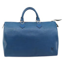 LOUIS VUITTON Epi Speedy 35 Hand Bag Toledo Blue M42995 LV Auth ep16379A-2