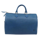 LOUIS VUITTON Epi Speedy 35 Hand Bag Toledo Blue M42995 LV Auth ep16379A-3
