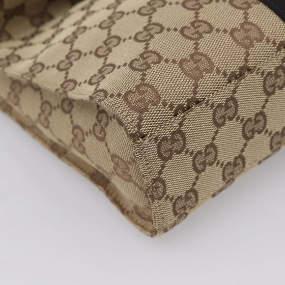 GUCCI GG Canvas Jackie Shoulder Bag Beige Silver 001 3734 Auth ep16380V