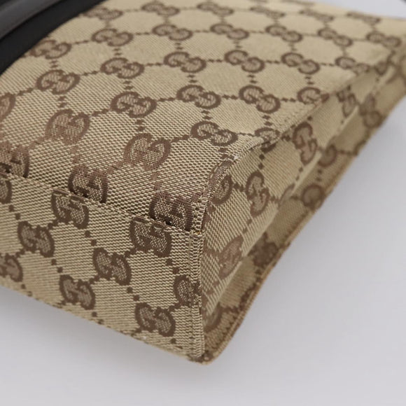GUCCI GG Canvas Jackie Shoulder Bag Beige Silver 001 3734 Auth ep16380V